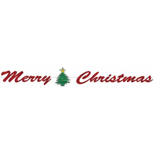 Merry Christmas Streamer, 6 ft