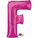 Pink Letter F Balloon, 32 Inch