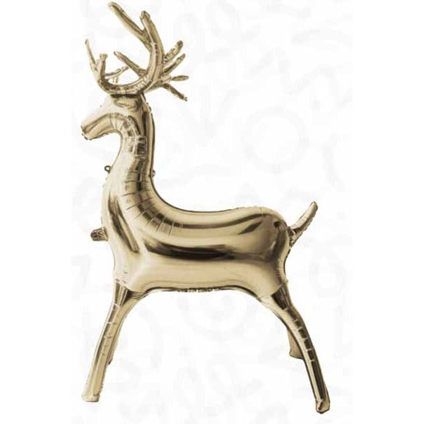 DecoChamp Champagne Reindeer Foil Balloon, 34 Inch