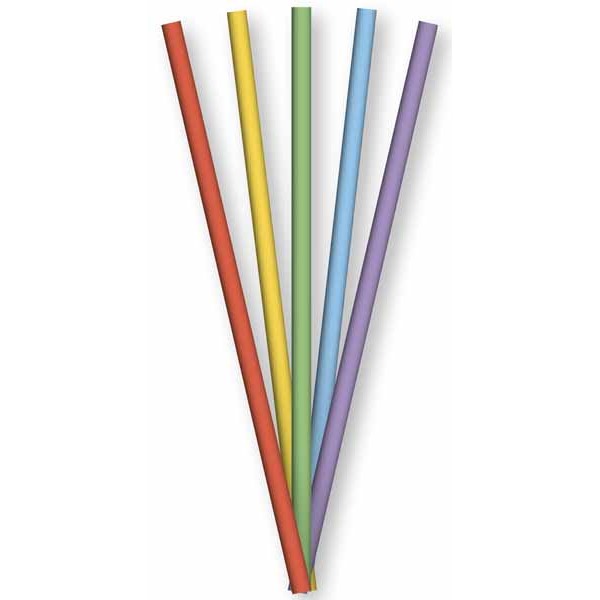 Assorted Colour Paper Drinking Straws, 50 Pack