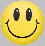 Smiley Face 4-Inch Mini Round Foil Balloon