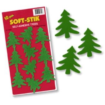 Soft Stik Christmas Tree Silhouettes, 10 Pack