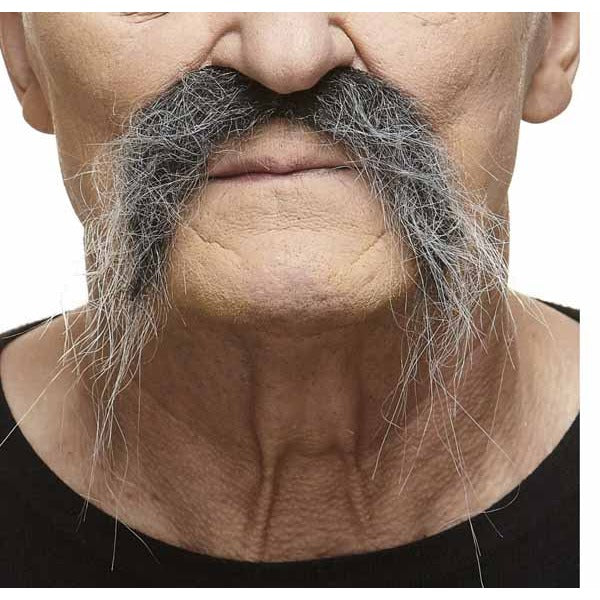 Black and Grey Costume Moustache