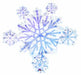 32-Inch Prismatic Snowflake Cluster Holographic Foil Balloon