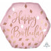 23-Inch Blush Birthday Shaped Foil Balloon