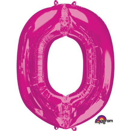 Pink Letter O Balloon, 33 Inch
