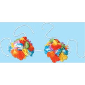 Adjustable Floral Bikini Top for Luau Parties
