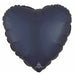 True Navy Satin Heart Foil Balloon, 18 Inch