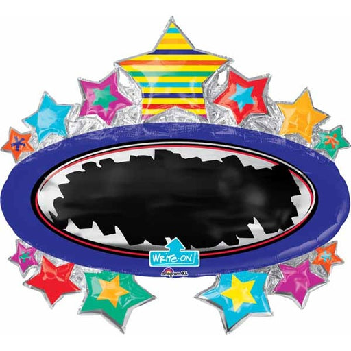 Bright Star Marquee Write-On Foil Balloon, 31 Inch