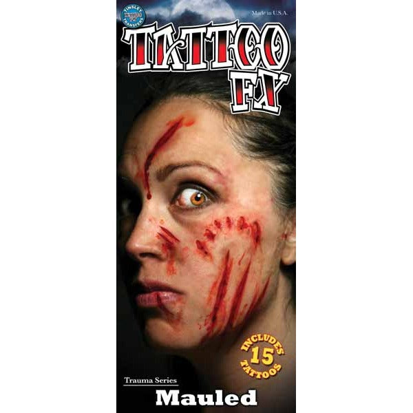 Tinsley Transfers Mauled Trauma Temporary Tattoo