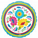 Fiesta Flowers 18-Inch Round Foil Balloon