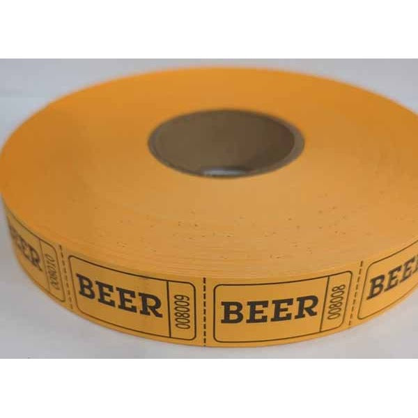 ROLL TICKETS 2000 BEER ORANGE