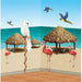 Luau Hut & Bird Scene Props, 10 Pieces