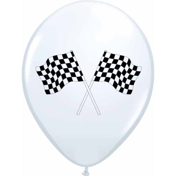 CHECKERED FLAG 12" 50/BAG WHITE