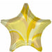 19 Inch Gold Macro Marble Star Foil Balloon