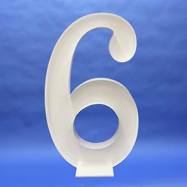 150 cm XL Number 6 Balloon Mosaic Frame