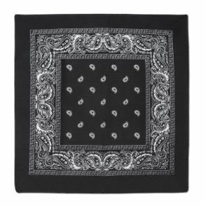 Black Western Bandana, 22 x 22 Inches