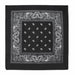 Black Western Bandana, 22 x 22 Inches