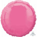 18-Inch Rose Pink Round Foil Balloon