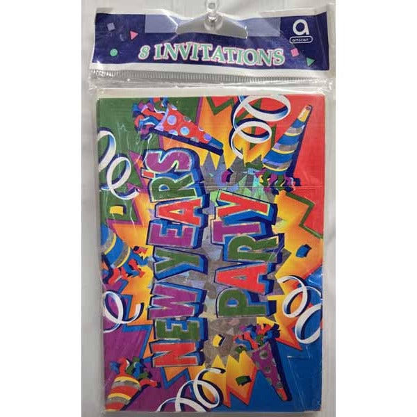 New Year's Explosion Party Invitations, 8 Pack