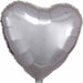18 Inch Metallic Silver Heart Foil Balloon