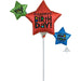 Satin Star Trio Birthday Mini Shape Foil Balloon