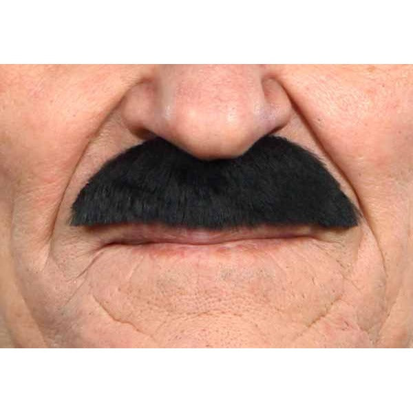 Black Self-Adhesive Costume Moustache, 7 cm x 2.5 cm