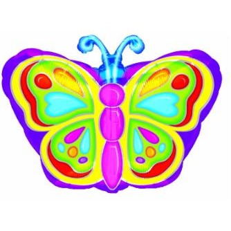 Bright Butterfly 18 Inch Junior Shape Foil Balloon
