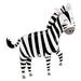 Jungle Zebra 43" Shaped Foil Balloon