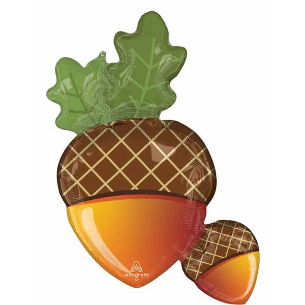 Welcome Fall Acorns 33-Inch Foil Balloon