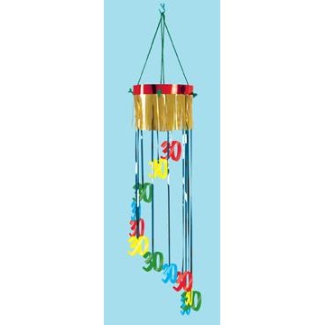 Number 30 Shimmering Spirals Birthday Decoration