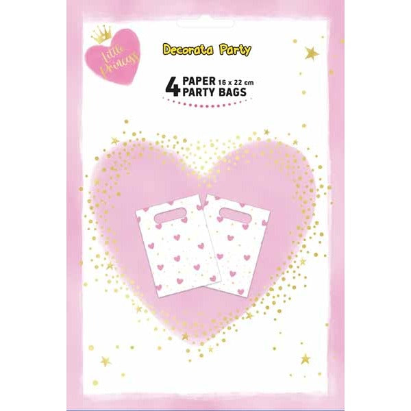 My Little Princess Paper Party Bags, 4 Pack