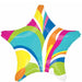 Vibrant Macro Marble 19" Star Foil Balloon