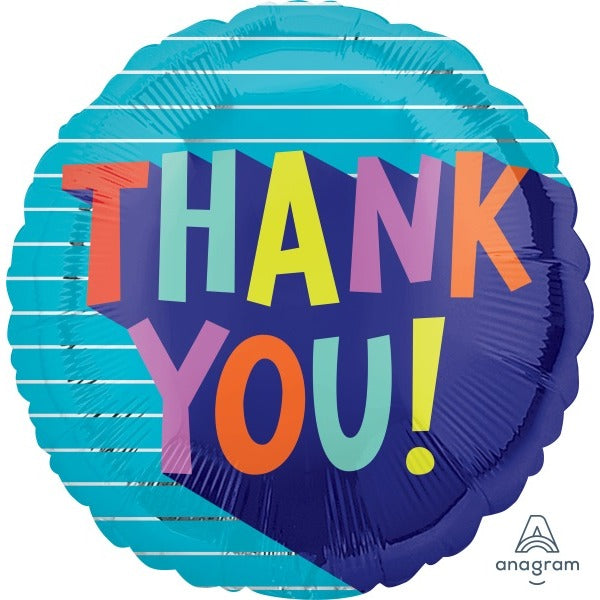 Thank You Fun Type 18-Inch Round Foil Balloon