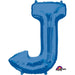 Blue Letter J Balloon, 33 Inch