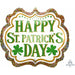St. Patrick's Day Glitter Design 25" Shaped Foil Balloon