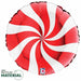 Red Candy Swirl 18-Inch Foil Balloon