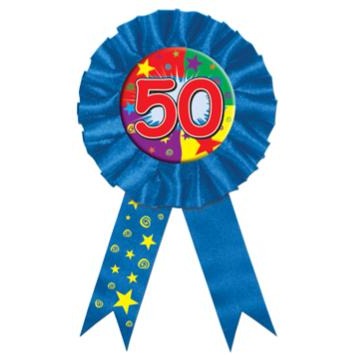Number 50 Rosette Award Ribbon, 1 Count