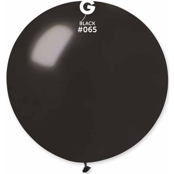 Gemar 31" Metallic Black Latex Balloon #065, 1 Count