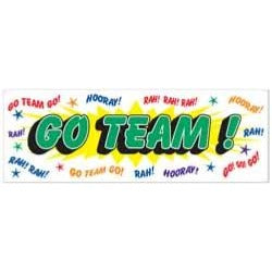 Go Team All-Weather Banner, 5 ft x 21 in