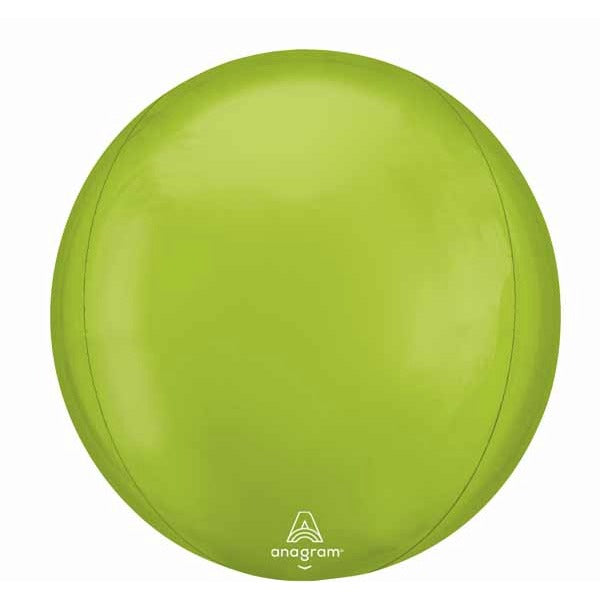 Vibrant Green Solid Orbz Foil Balloon, 16 Inch