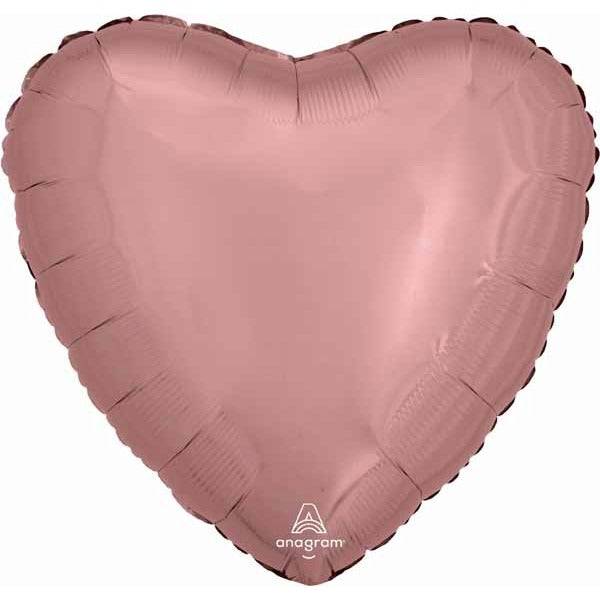 18-Inch Rose Gold Heart Foil Balloon