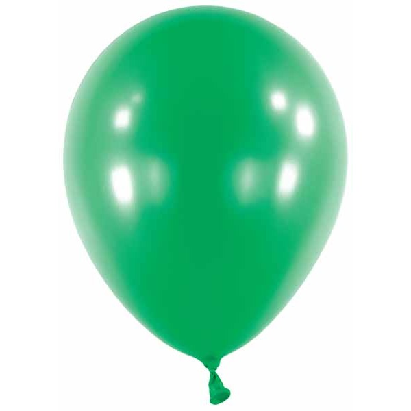 Metallic Festive Green 11-Inch Latex Balloons, 100 Count