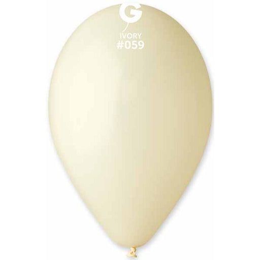 Gemar 12-Inch Ivory Latex Balloons #059, 50 Pack