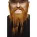 Strawberry Red Short Costume Beard with 3 Braids