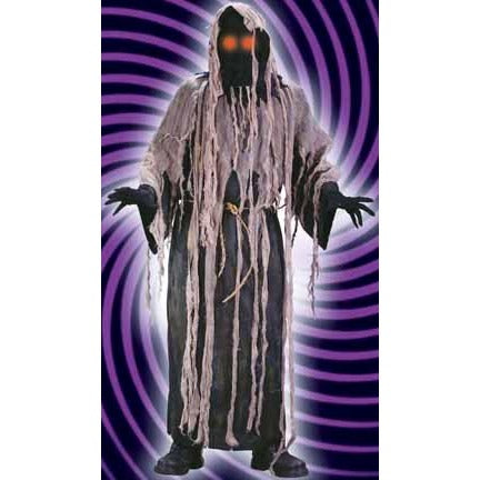 Gauze Zombie Costume with Light-Up Eyes, Adult One Size