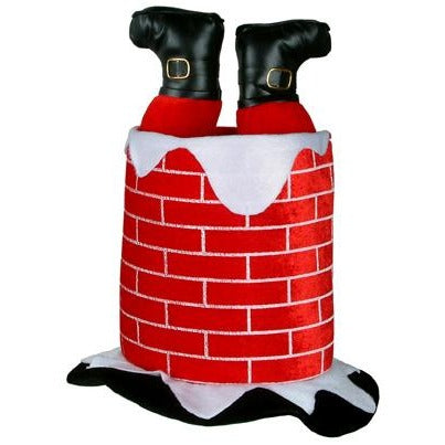 Full-Size Plush Santa Chimney Hat