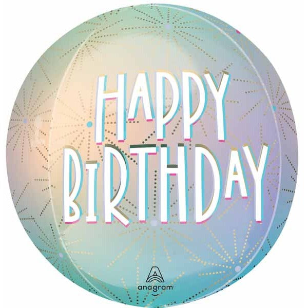 Pastel Dream Happy Birthday 16" Orbz Foil Balloon