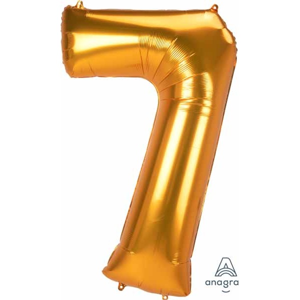 53-Inch Gold Number 7 Balloon