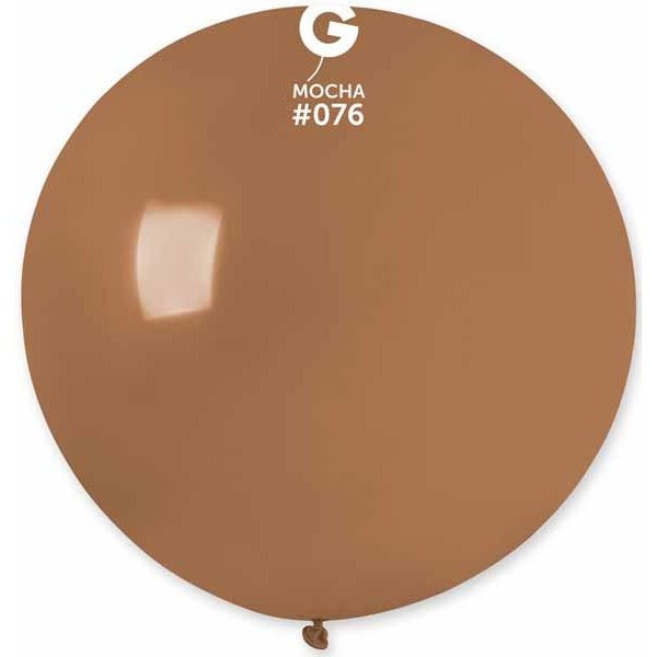 Gemar 31" Mocha #076 Latex Balloon, 1 Count